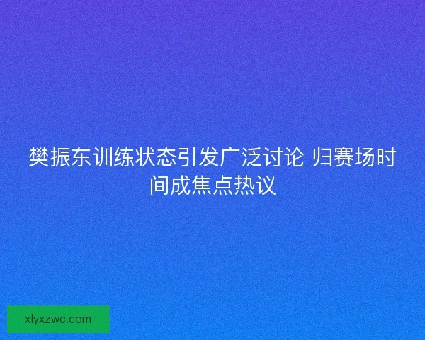 樊振东训练状态引发广泛讨论 归赛场时间成焦点热议